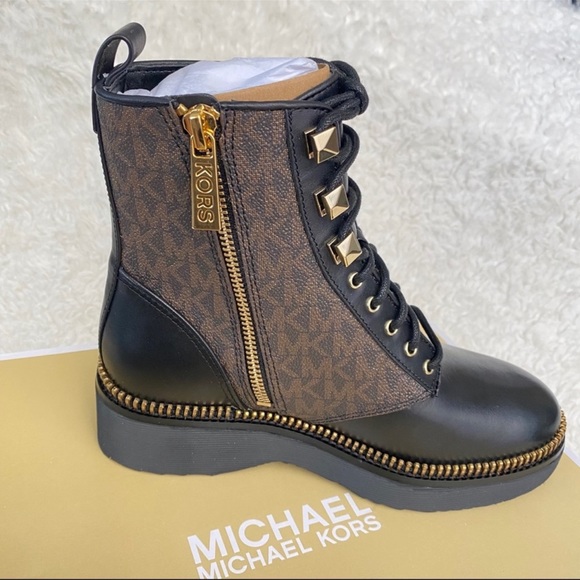 MICHAEL MICHAEL KORS Haskell Crinkled Combat Boot - Picture 6 of 7